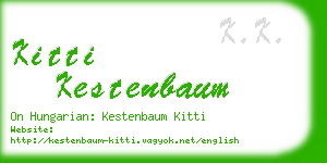 kitti kestenbaum business card